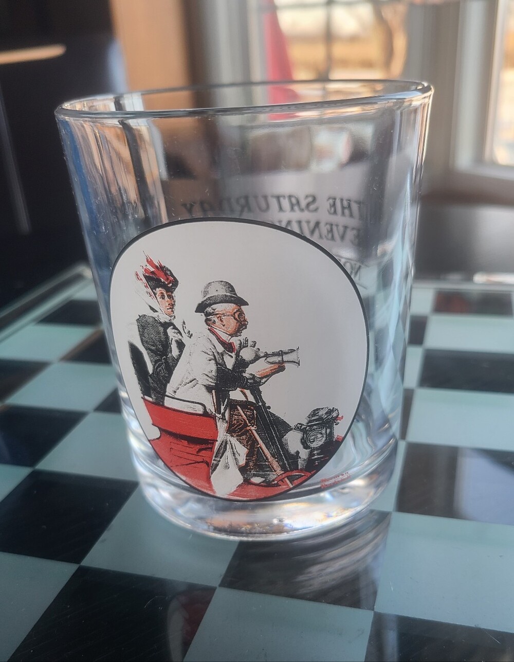 Glass Whiskkey Glass Collectible.